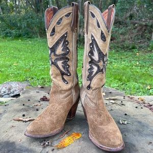 Vintage suede Cowgirl boots